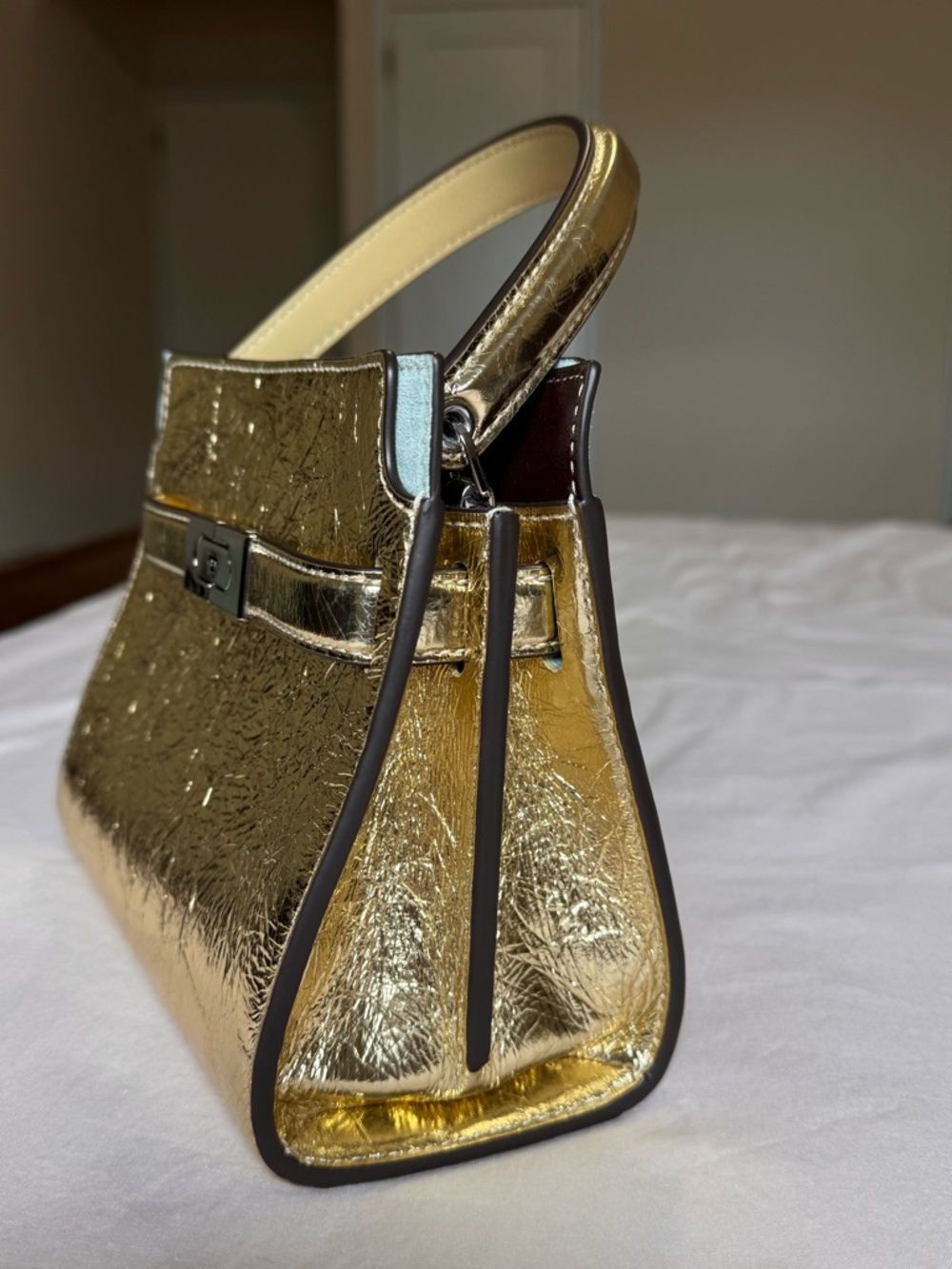 Tory Burch Radziwill Metallic Petite Double Bag - Picture 5 of 11